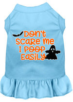 Don't Scare Me, Poops Easily Screen Print Dog Dress