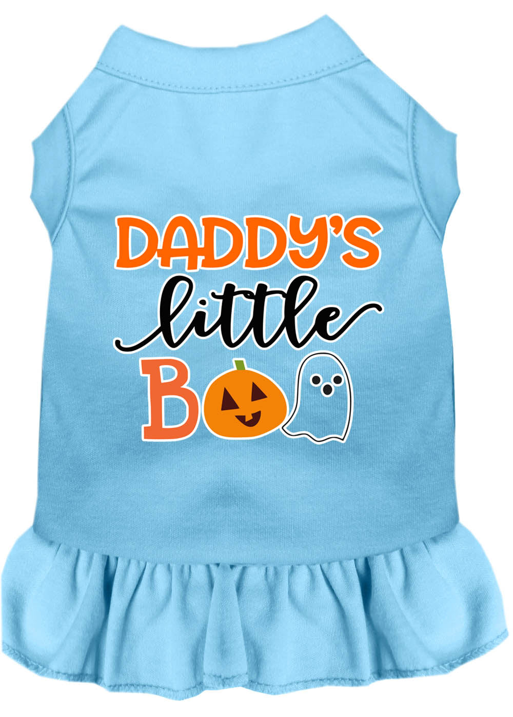 Daddy's Little Boo Screen Print Dog Dress