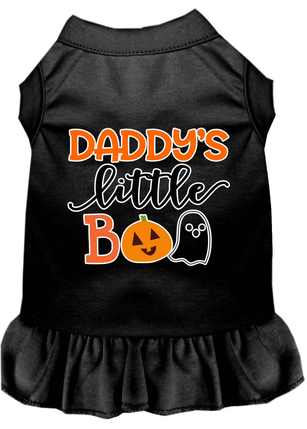 Daddy's Little Boo Screen Print Dog Dress