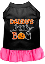 Daddy's Little Boo Screen Print Dog Dress