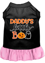 Daddy's Little Boo Screen Print Dog Dress