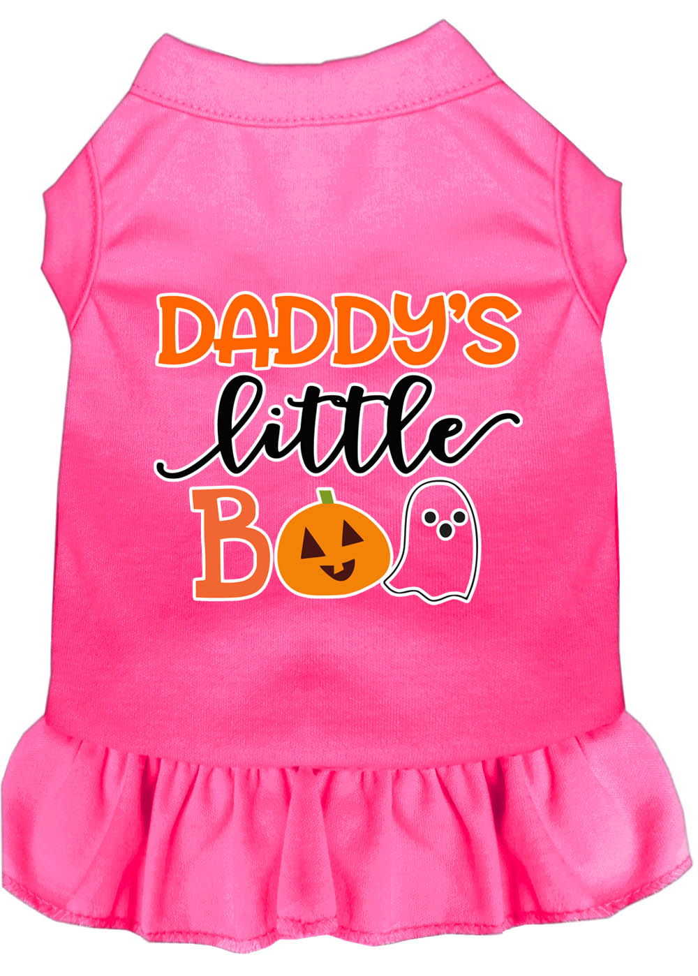 Daddy's Little Boo Screen Print Dog Dress