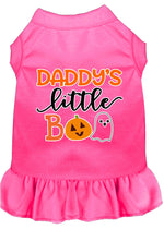 Daddy's Little Boo Screen Print Dog Dress