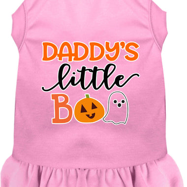 Daddy's Little Boo Screen Print Dog Dress