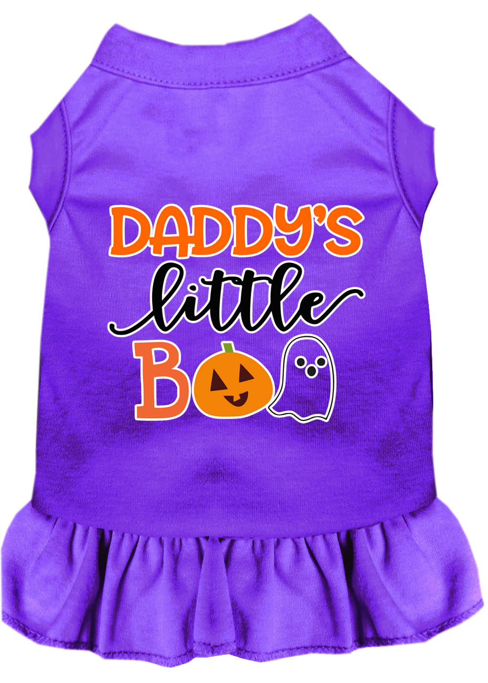 Daddy's Little Boo Screen Print Dog Dress