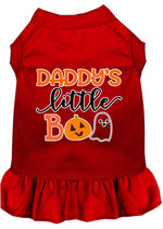 Daddy's Little Boo Screen Print Dog Dress