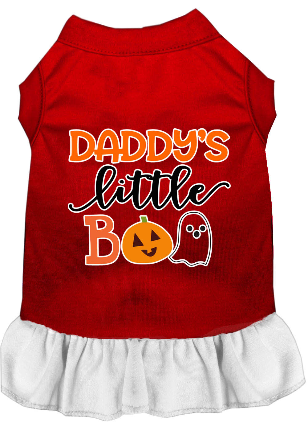 Daddy's Little Boo Screen Print Dog Dress