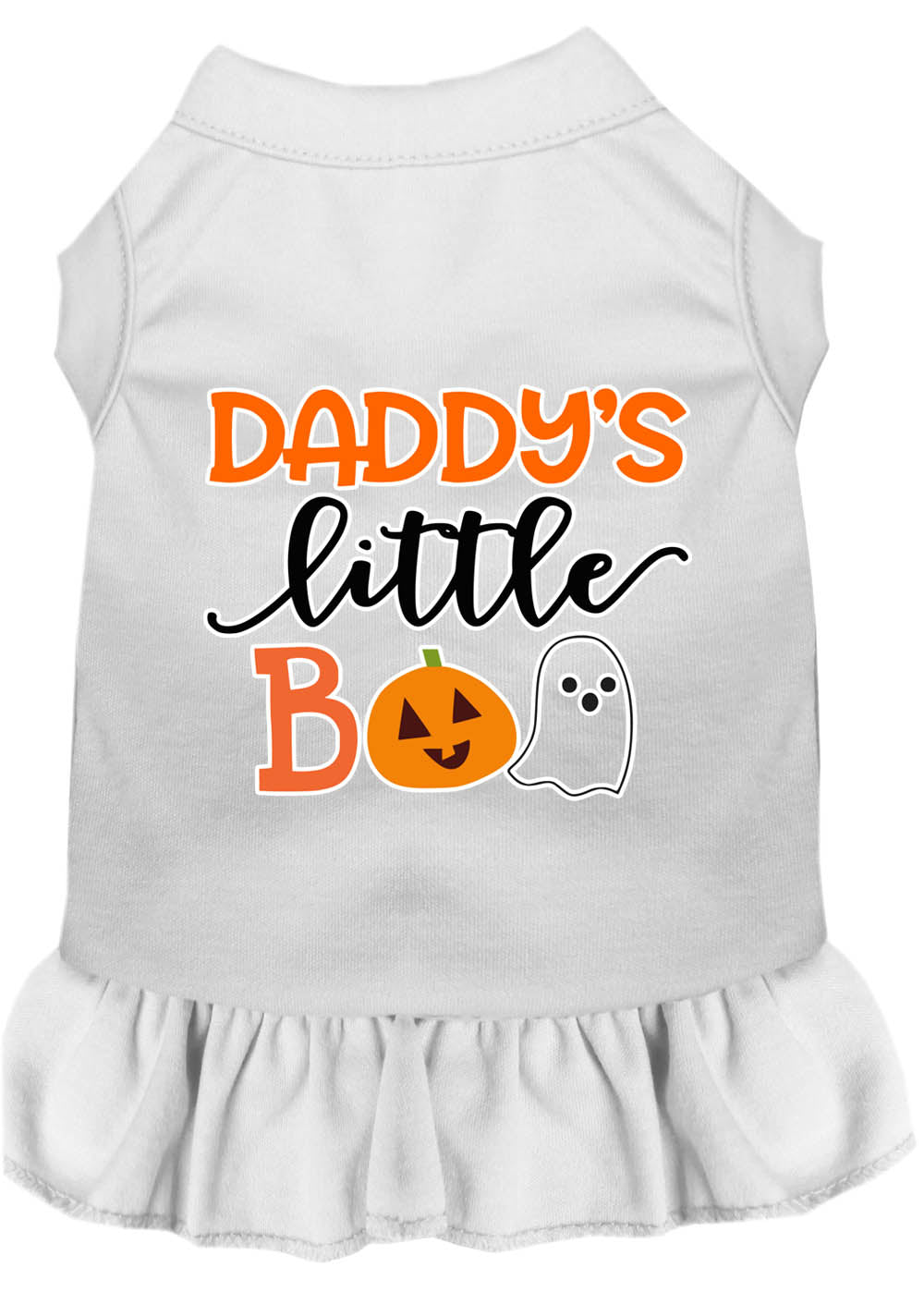 Daddy's Little Boo Screen Print Dog Dress