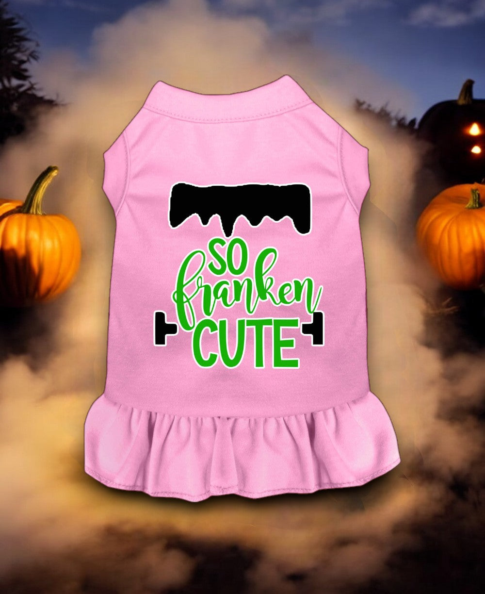 So Franken Cute Screen Print Dog Dress