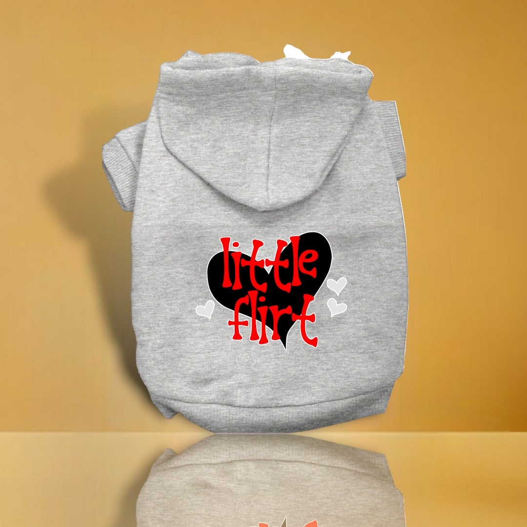 Little Flirt Screen Print Dog Hoodie