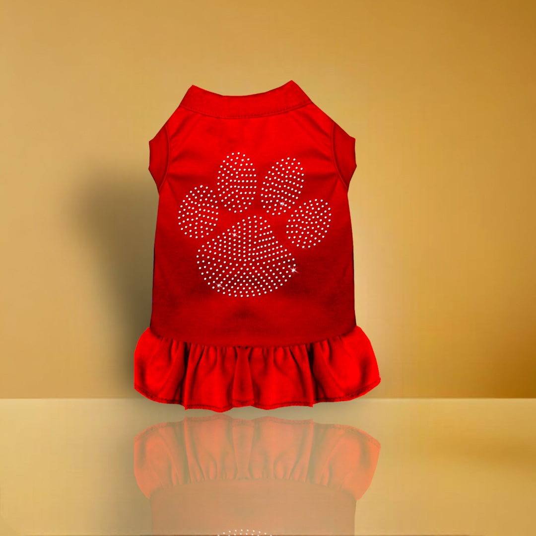 Rhinestone Clear Paw Dress