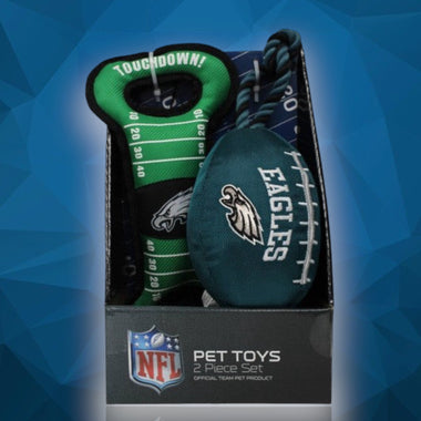 Philadelphia Eagles NFL Football and Field Dog Toy set