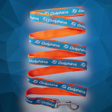 Miami Dolphins Woven Dog Leash