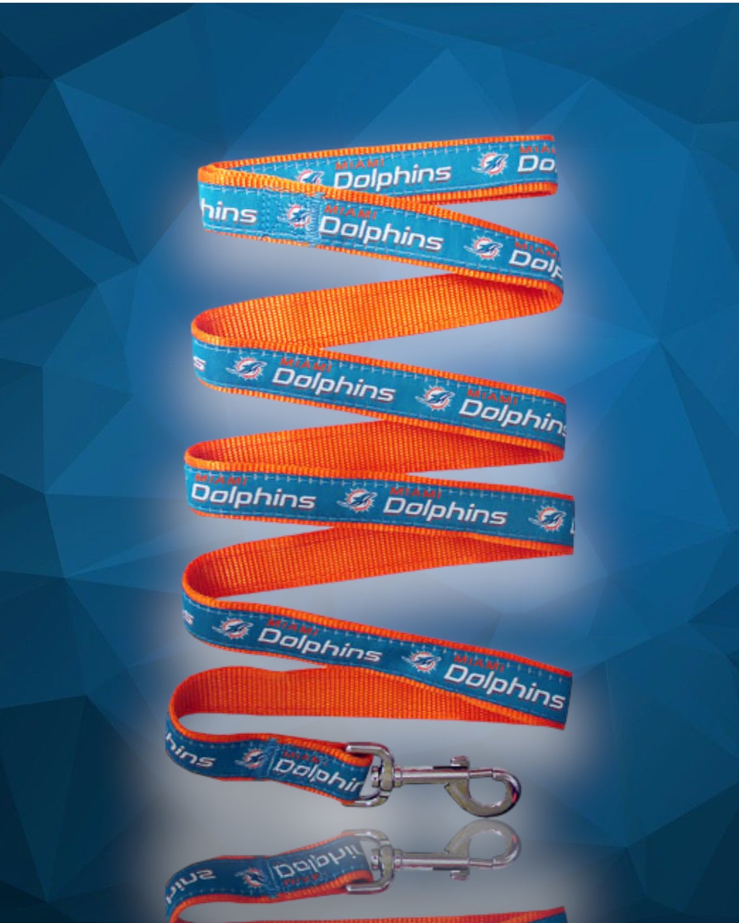 Miami Dolphins Woven Dog Leash