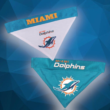 Miami Dolphins NFL Reversible Dog Bandana