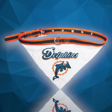 Miami Dolphins NFL Dog Collar Dog Bandana