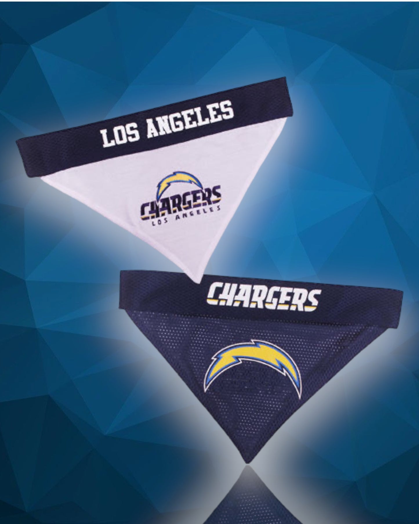 Los Angeles Chargers NFL Reversible Dog Bandana