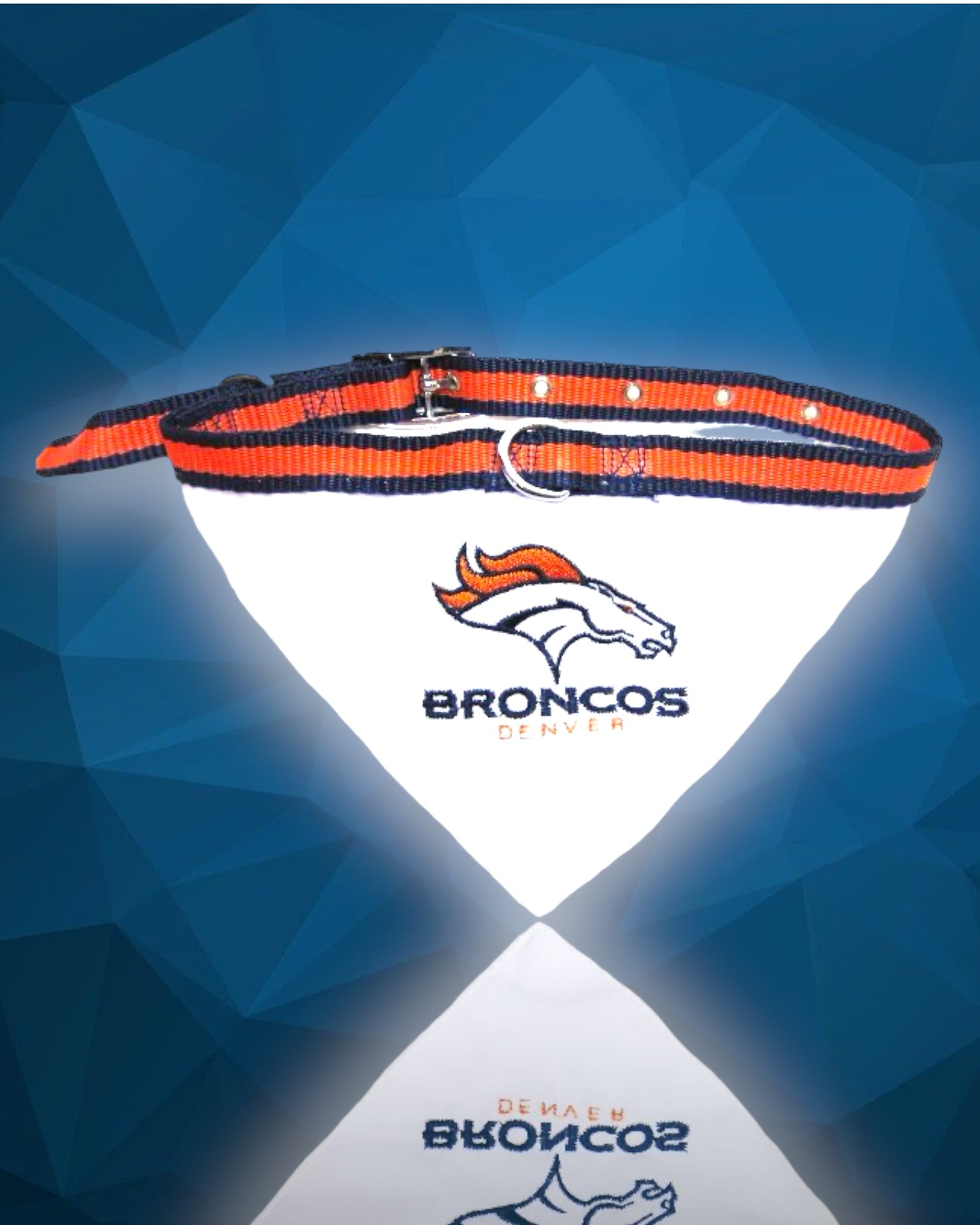 Denver Broncos NFL Dog Collar Bandana