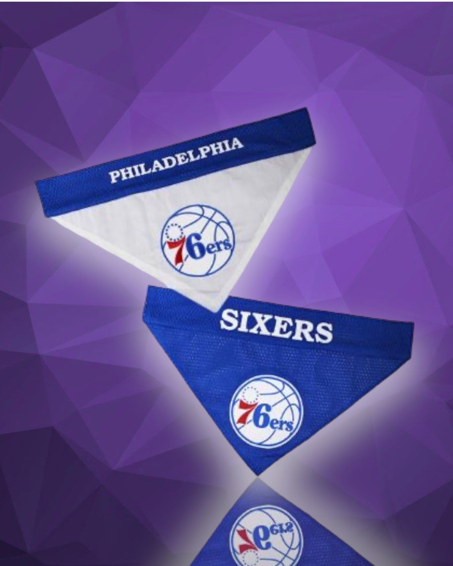 Philadelphia 76ers NBA Reversible Dog Bandana