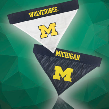 Michigan Wolverines NCAA Reversible Dog Bandana