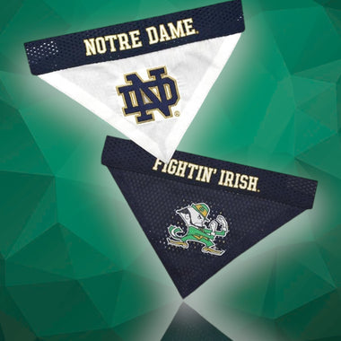 Notre Dame Fightin' Irish NCAA Reversible Dog Bandana