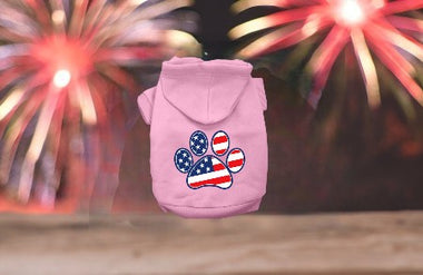 Patriotic Paw Dog Hoodie