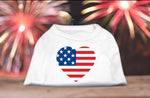 American Flag Heart Screen Print Shirt