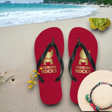 Frenchie Rocks Flip-Flops