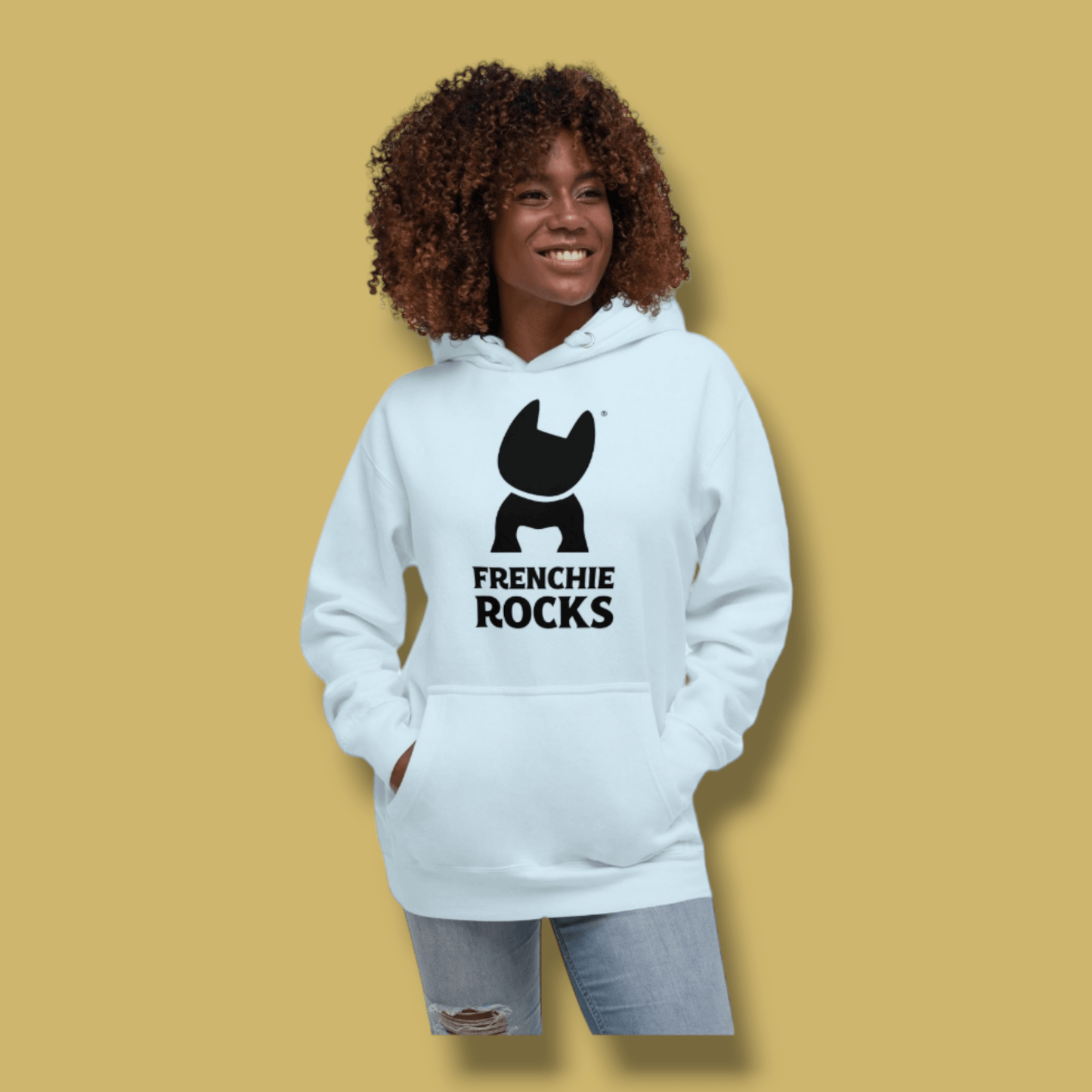 Frenchie Rocks Black Logo Hoodie - Frenchie Rocks