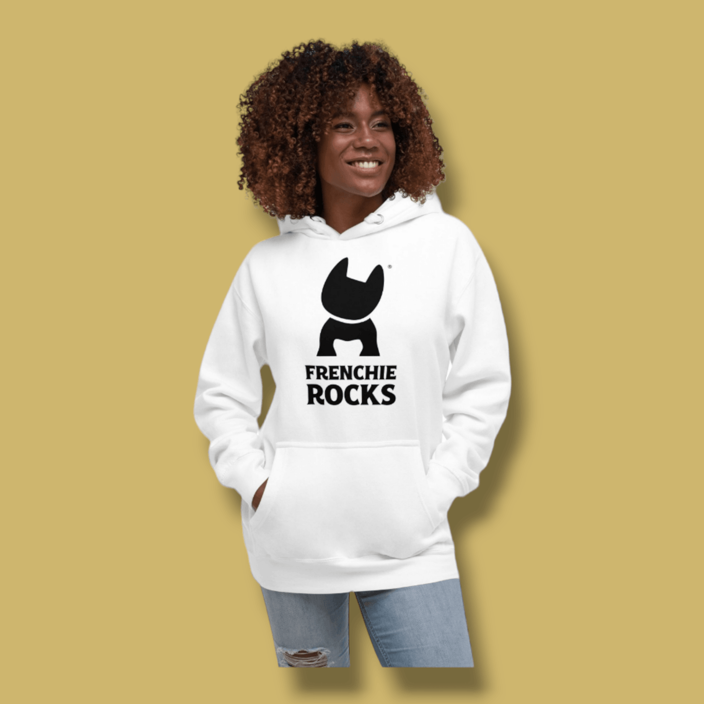 Frenchie Rocks Black Logo Hoodie - Frenchie Rocks