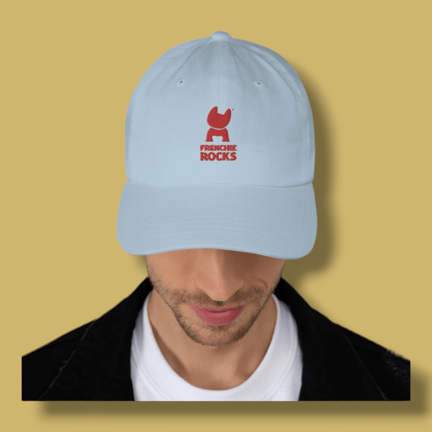 Frenchie Rocks Embroidered Baseball Hat - Frenchie Rocks