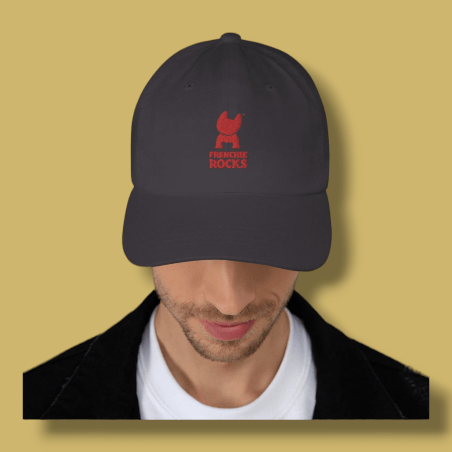 Frenchie Rocks Embroidered Baseball Hat - Frenchie Rocks