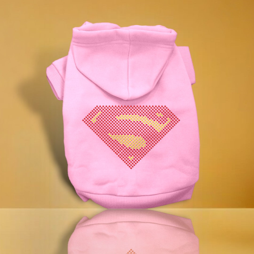 Super! Rhinestone Dog Hoodies