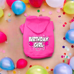 Birthday Girl Screen Print Dog Hoodies