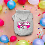 Birthday Girl Screen Print Dog Hoodies