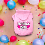 Birthday Girl Screen Print Dog Hoodies