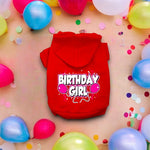 Birthday Girl Screen Print Dog Hoodies