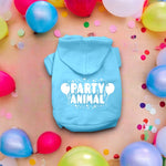 Party Animal Screen Print Dog Hoodies