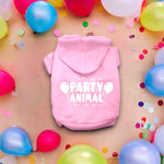 Party Animal Screen Print Dog Hoodies