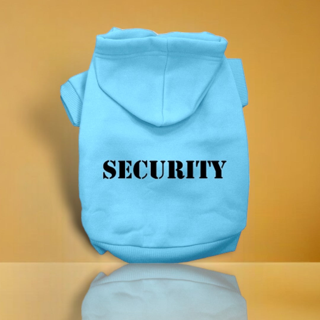 Security Screen Print Pet Hoodies