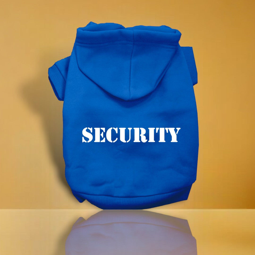 Security Screen Print Pet Hoodies