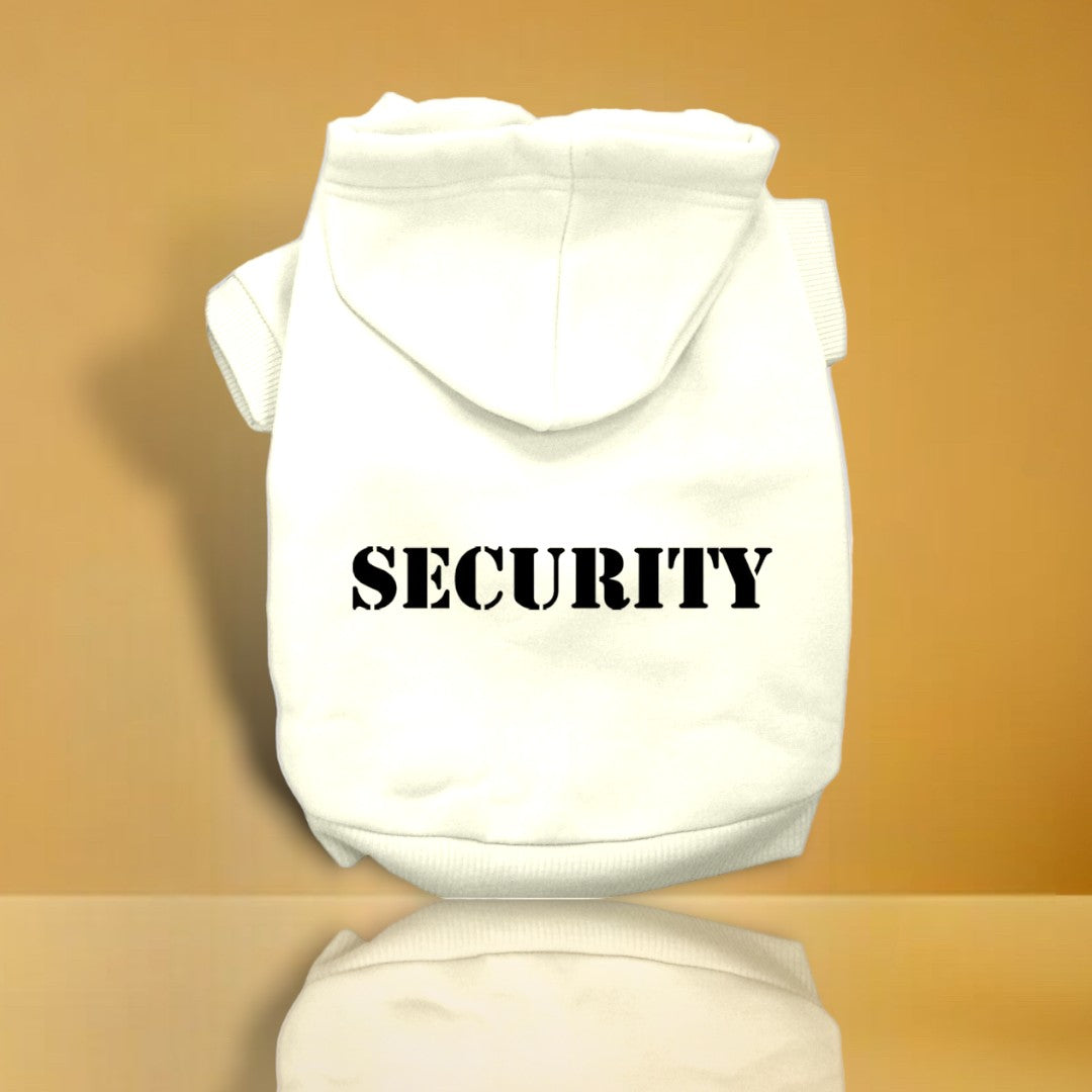 Security Screen Print Pet Hoodies