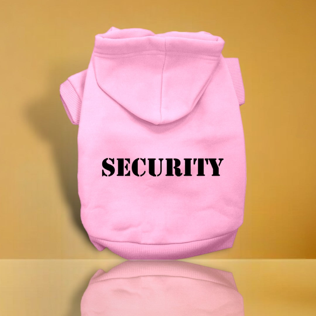 Security Screen Print Pet Hoodies