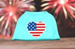 American Flag Heart Screen Print Shirt