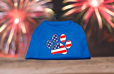 Patriotic Paw Screen Print Shirts