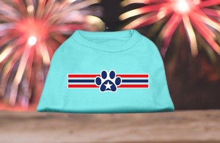 Patriotic Star Paw Screen Print Shirts