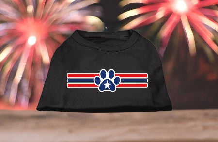 Patriotic Star Paw Screen Print Shirts