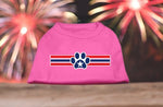 Patriotic Star Paw Screen Print Shirts