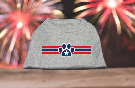 Patriotic Star Paw Screen Print Shirts