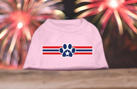 Patriotic Star Paw Screen Print Shirts